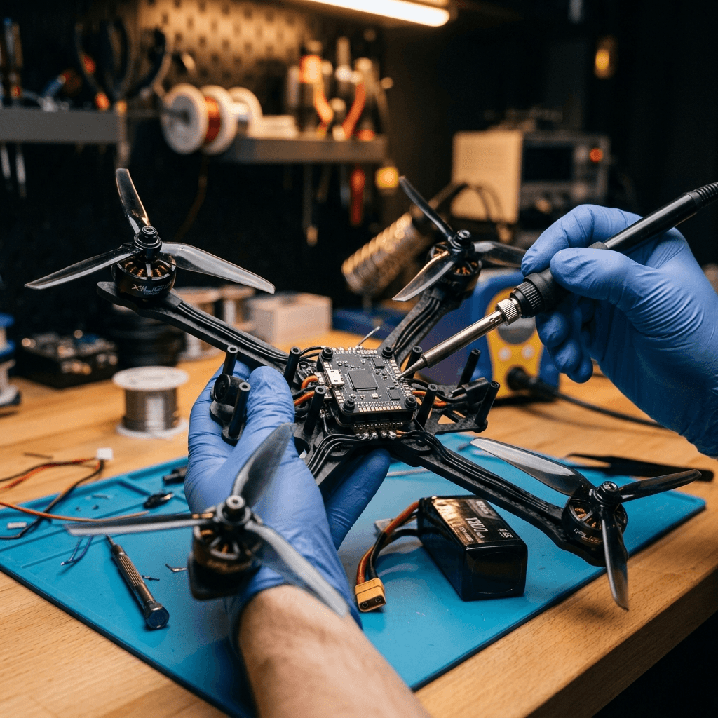 Custom FPV drone assembly